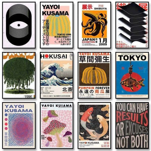 Japanese Classic Poster Abstract Canvas Painting Print Wall Art Picture for Living Room Cuadros Home Decoration 26H0427