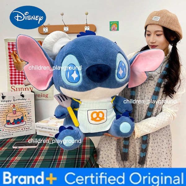Disney 35/65cm Big Size Anime Stitch Plush Stuffed Kawaii Toys TV Same Paragraph Role Pendant Doll Kids Birthday Gifts Couple Models H260427