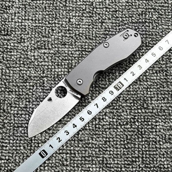 C158 Pocket Folding Knife Label Titanium Alloy Handle Outdoor Camping Defense Hunting Knife EDC Tool Gift thumbnail 2