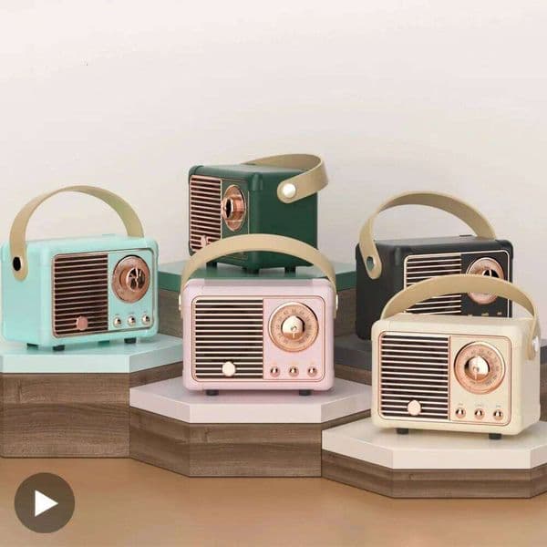 Retro Wireless Card Portable Subwoofer Mini Outdoor Student Small BT Speaker 26L0427