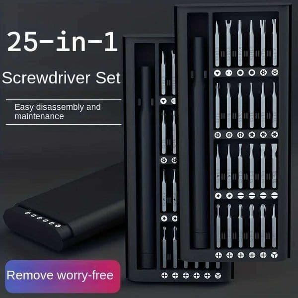 25-in-1 Precision Screwdriver Set, S2 Alloy Steel 24 Bits for Mobile Phone,Computer,Electronics & Home Appliance Repair Tool Kit