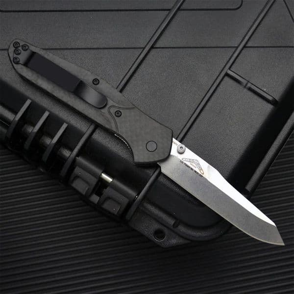 H-Models 940 Osborne Folding Knife 3.22" S30V Satin Plain Blade, Carbon Fiber Handles