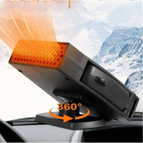 Hipacool 12V Windshield Fast Heating Defrosting Defogging Cigarette Lighter Car Heater 360° Rotatable Winter Warmer