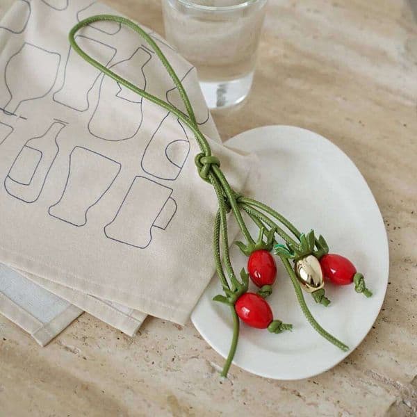 Charm Exquisite Tomato String Woman All-match Cute Backpack Pendant Luxury Design Bag Accessories 26W0427