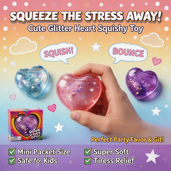 Wholesale! NeeDoh Style Heart Shaped Stress Reliever Super Soft Squishy Gel with Uplifting Vibes Sensory Fidget Gadget for Anxiety Relief Kids Toys Fast Shipping!1