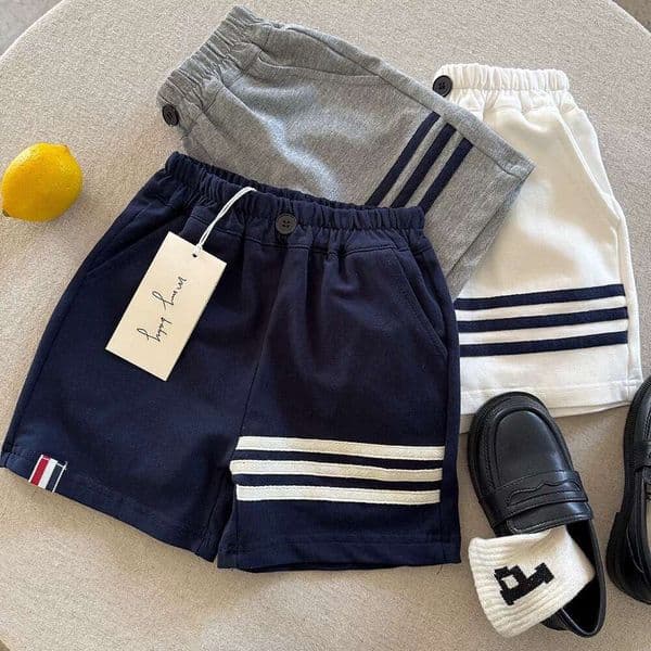 2026 New Summer Kids Mid-Length Shorts Unisex Boys Girls Pure Cotton Loose Casual Pants Thin Breathable Outdoor Trendy Toddler Daily Trousers