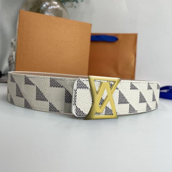 Designer Belts for Men Women Classic Needle Smooth Buckle Genuine Leather Belt 3.5cm Width Letter Flower Design Mens Waistband Size 95-125cm Length Ceinture