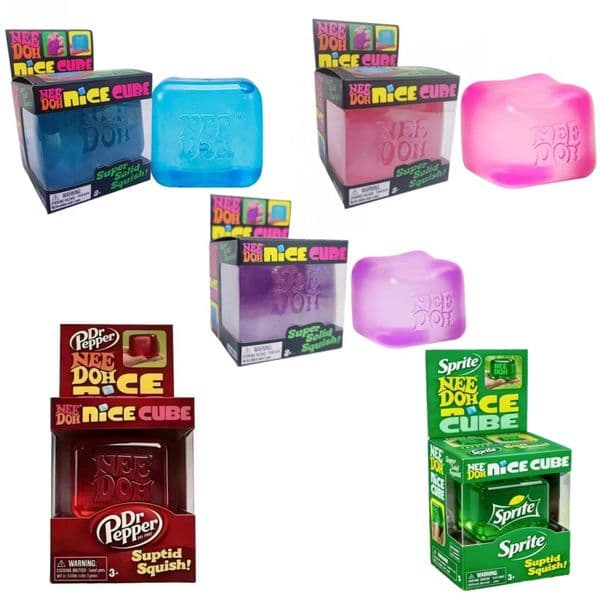 2026 New New Nee Doh Ice Shaped Stress Soft Squishy Sensory Ball Needoh Fidget Cube Anti-Anxiety Squeeze Toys Maltose Decompression Toy Free Shipping