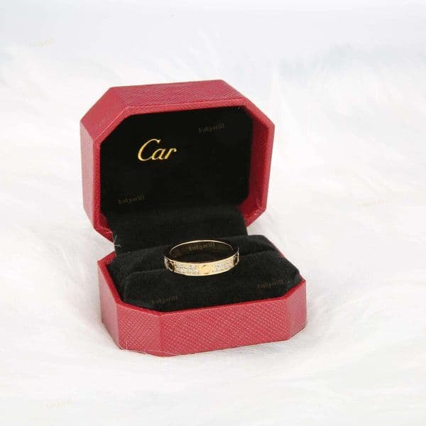 Cartyier Ring 4mm 5mm 6mm Titanium Steel Screw Ring Silver Rose Gold Mens Womens Designer Luxury Couple Wedding Promise Rings Gift Size 5 11