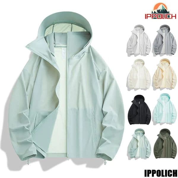 Men UV Protection Clothing Summer Breathable Hiking Sun Women Solid Hooded Camping Jacket 260427