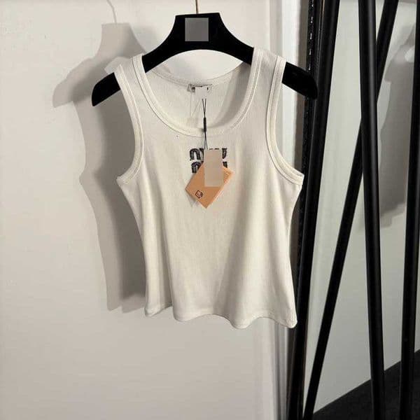 Women's Tanks & Camis designer tees dopamine versatile slim-fit new beaded letter slim-fit tank top