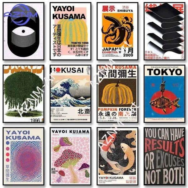 Vintage Japanese Art Abstract Canvas Painting Classic Poster Print Wall Picture for Living Room Home Decor Gift 26H0427