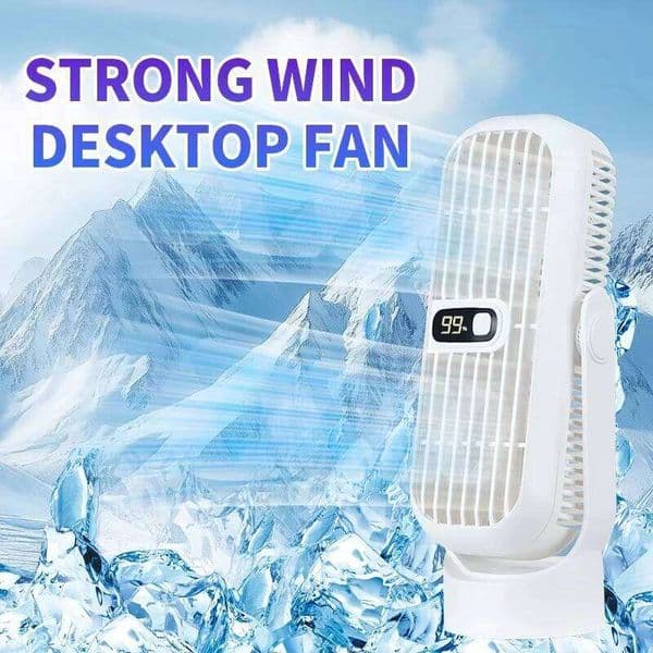 2025 NEW Portable air conditioning fan, desktop large battery long endurance, 5-speed 720 ° S air-cooled fan