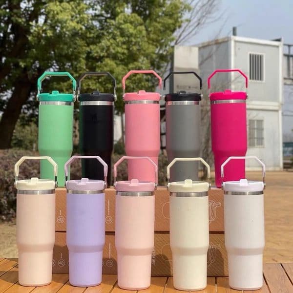 Luxury Designer Decor US Stock SHIP IN 12H Mugs 30Oz Cups Heat Preservation Stainless Steel Outdoor Large room Capacity Tumblers Reusable Le 6 13