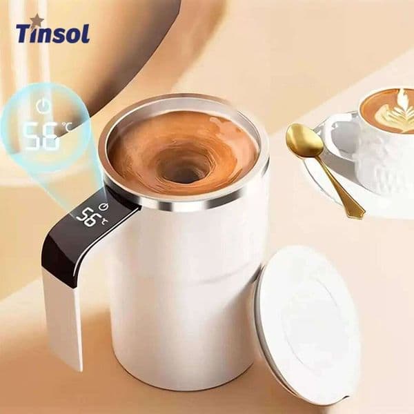 TINSOL New Magnetic Auto Stirring Smart Electric Pour-Over Coffee Maker Portable Protein Powder Mixer USB Charging