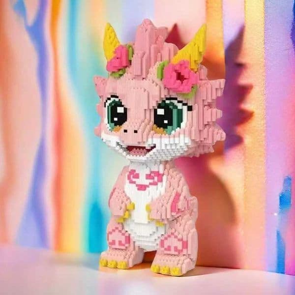 5658 High-Quality Peach Blossom Dragon Building Blocks Adult Desktop Decoration Toys and Gifts Birthday Gifts Thanksgiving Gifts Christmas Gifts L260428