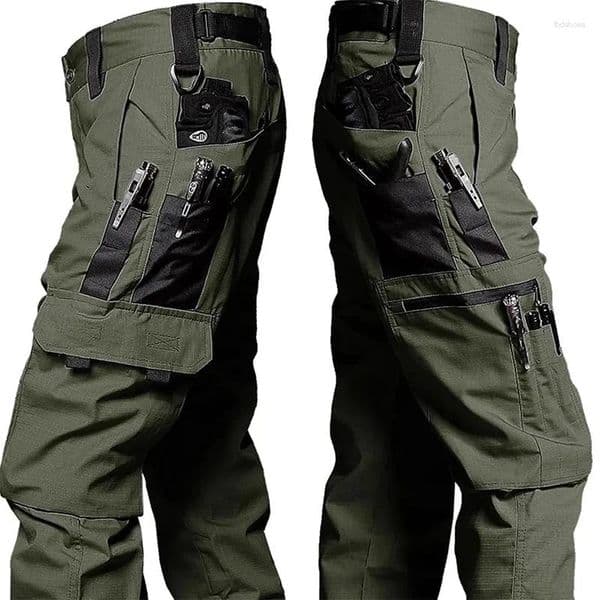 Men's Pants Tactical Work Men Outdoor Cargo Trousers Multi-pocket Waterproof Pant Autumn Spring Workwear Hiking