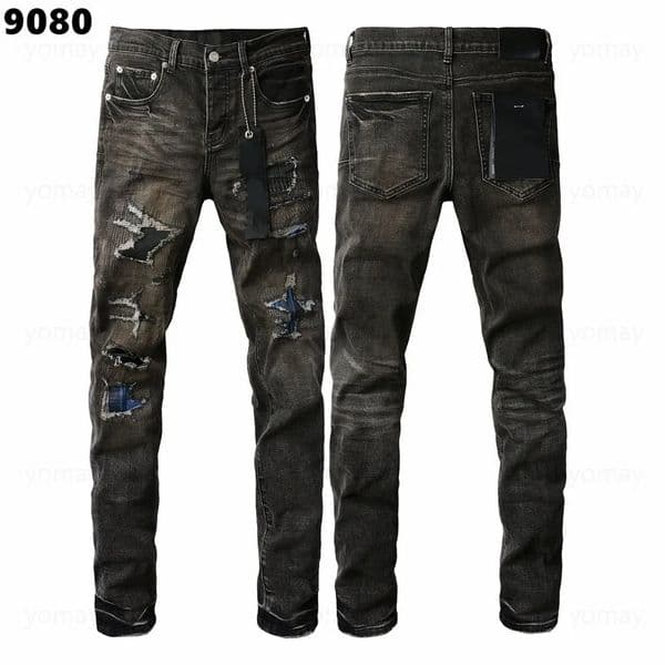 Purple Jeans Designer Jeans Man Womens Mens Jeans Black Pants High-end Quality Straight Design Retro Streetwear Casual Sweatpants Designer Jeans for Woman QW01