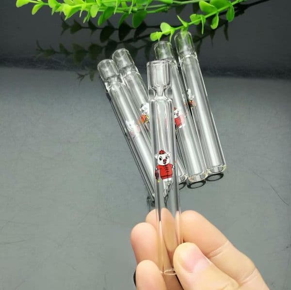 Hookahs European and American popular cartoon piglet glass suction nozzle Glass Bongs Oil Burner