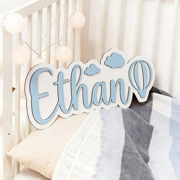 Personalized Custom Wooden Name Plaques Irregular Shape Contemporary Style Wall Hanging Suitable for Indoor and Outdoor 260423