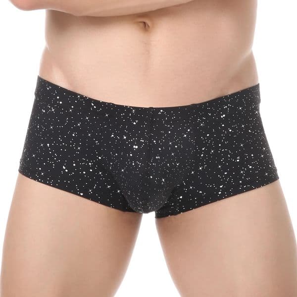 Men Sequin Boxers Shorts Sports Gyms Training Underwear Low Waist Bulge Pouch Comfortable Quick-dry Male Underpants 260427