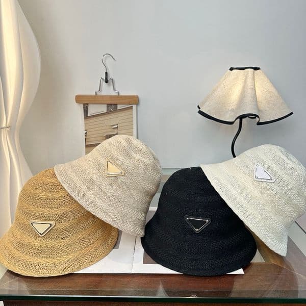 Designer Bucket Straw Hat for women men high quality Fisherman Hats Handmade Suitable Beautiful