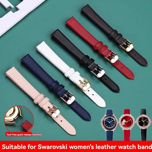 Soft Watch Band Womens Strap 6mm 8mm 10mm 12mm 15mm 18MM Small Size Width First Layer Cowhide Watch Bands Belt red white 260422