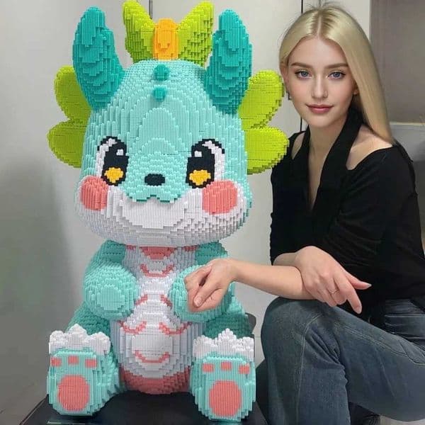 30000Pcs Dragon Baby Model Building Blocks Floor-Standing Large Ornament Year of the Dragon Building Block Gift Handmade Creative L260428