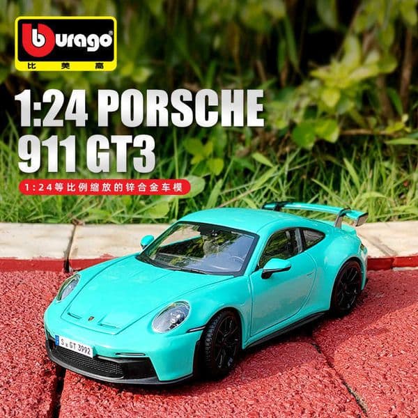Burago 124 Porsche 911 GT3 Alloy Diecast Car Model Toy Gift Decoration for Boys L260428