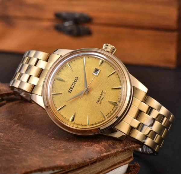 SEIKOity GMT PRESAGE Seikowatchs Men's SK time clock Calendar Simple Fashionable Contrasting Color Design Casual Temperament Men's Mechanical Watch Gifts
