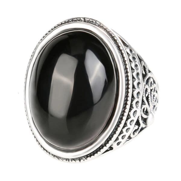 Vintage Victoria Wieck Wedding Rings Black Peridot Stainless Steel Agate Gemstone Jewelry for Women Anel Punk 260427