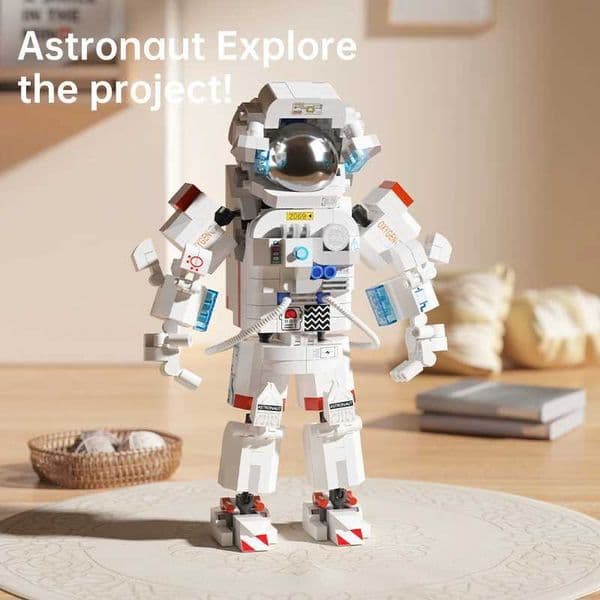 Astronaut Building Blocks Kit - 3D Space Explorer Model with Detailed Spacesuit L260428