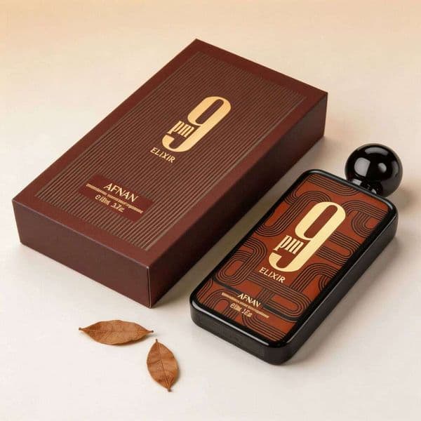 AFNAN 9pm Elixir Men's Parfum Intense 3.4oz, Rich Oud & Woody Scent, Long-Lasting Masculine Fragrance 26L0428