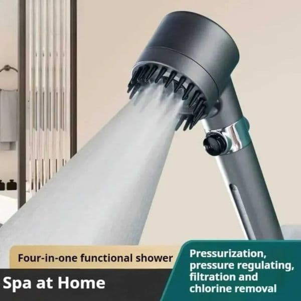 Powerful Supercharged Shower Head with Four in - One Functions of Showering Bathing Filtering and Spraying for Bathroom Decor 1