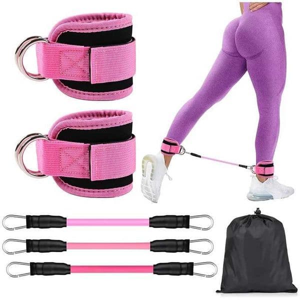 Ankle Straps Resistance Bands Set Fitness Workout Yoga Exercise Equipment Glutes Legs Strength Training for Gym Man Woman Z260428