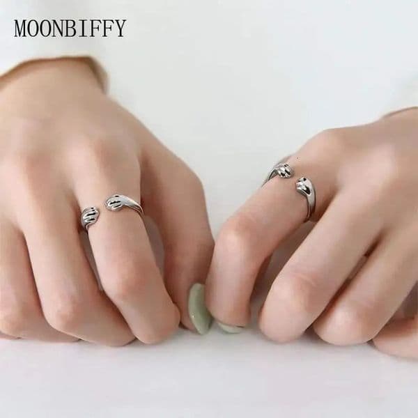 Cat Paw Print Ring Fantastic Imprint Silver Color Simple Style n Womens Rings Cute Women Party Gift Jewelry 260428