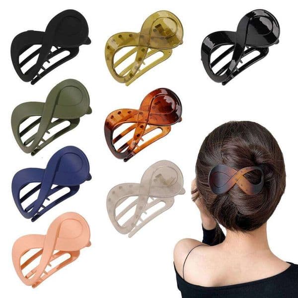 Trend PC Simple 8-shaped Infinity Styling Holder Shark Claw Clip Hair Accessories For Women 2022 New Wholesale
