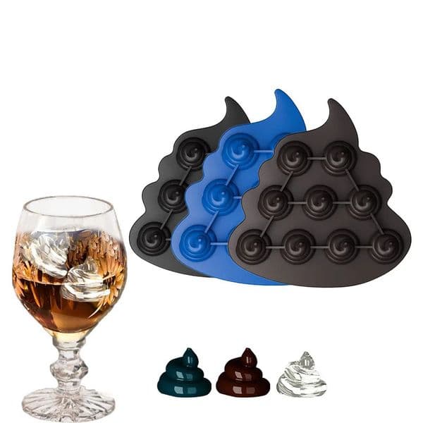 Funny Spoof Silicone Ice Cube Chocolate confectionery Tray Mold Whiskey silicone ice tray Spoof Funny Fecal shape ice box 260427