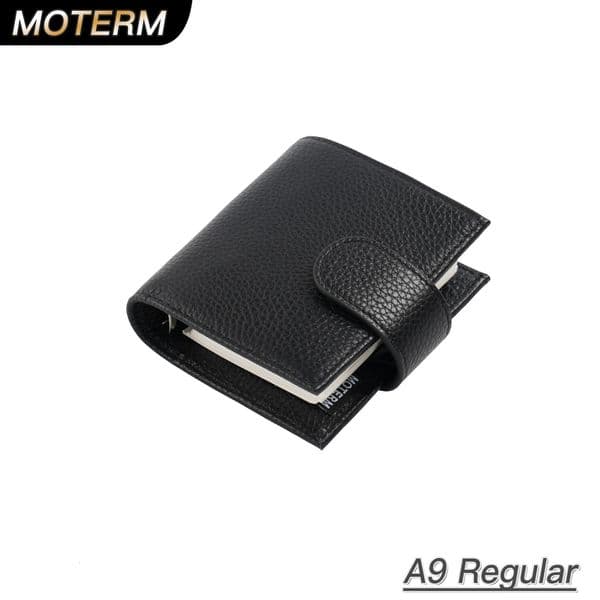 Moterm Regular A9 Size Rings Planner Pebbled Grain Cowhide 3-hole Mini Rings Notebook with 19MM Rings Organizer Journey Diary 260428
