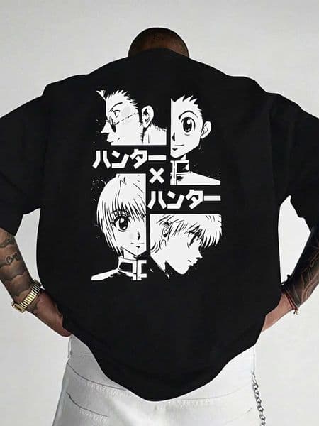 New Mens Japanese Anime Pattern T-shirt Suitable for Daily Casual Wear Loose Fit Trendy and Versatile 100 Cotton Material T260428