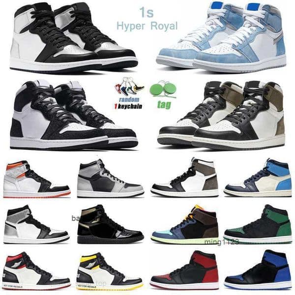 classic 1s Hyper Royal High OG Basketball Shoes Men Women 1 Seafoam Pollen Military Blue Electro Orange Dark Mocha Mens Trainers Sport World Cup