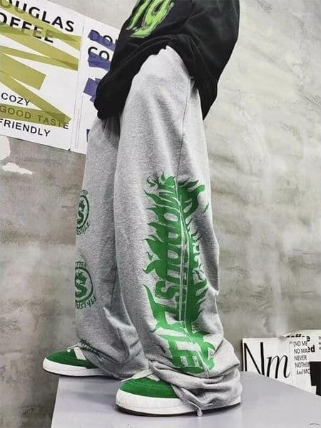 Men's Pants Y2k Streetwear Casual Baggy Sweatpants Spring Summer Sports Oversize Wide-Leg Fashion Harajuku Hip Hop