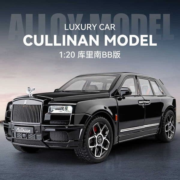 120 Rolls-Royce Cullinan Sound and Light Pull-back Car Childrens Toy Simulation Alloy Car Model Collectible Display Piece L260428