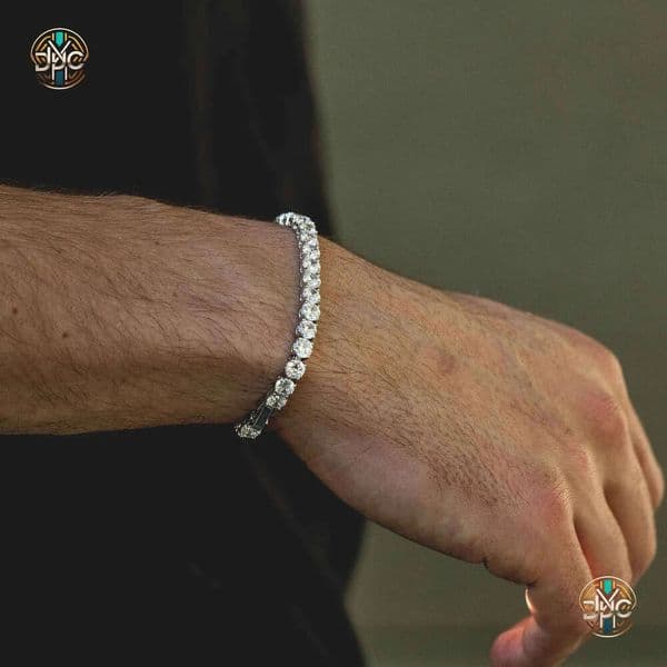 fashioh hip hop 5mm cz tennis bracelet zircon beads men bangle chains strand for women pulseiras bijoux silver crystal bracelets