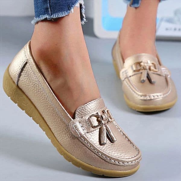 Women Shoes Nurse Loafers Shoes Classics Flats Zapatos Mujer Comfortable Flat Shoes Women White Casual Leather Womens Footwear 260427