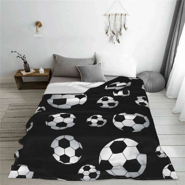 Soccer Pattern Knitted Blanket Football Balls Sports Flannel Throw Blankets Home Couch Personalised Ultra-Soft Warm Bedsprea Footbal 26Li0428