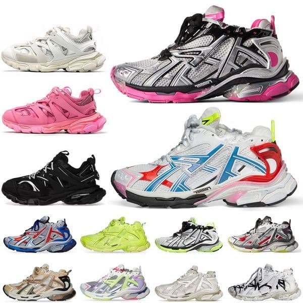 Designer Track Runner 7.0 7.5 Led 3.0 Brand Sneakers for Men Women Runner trainers Paris All Black White Blue Grey Multicolor Tracks 3xl Tennis platform Shoes