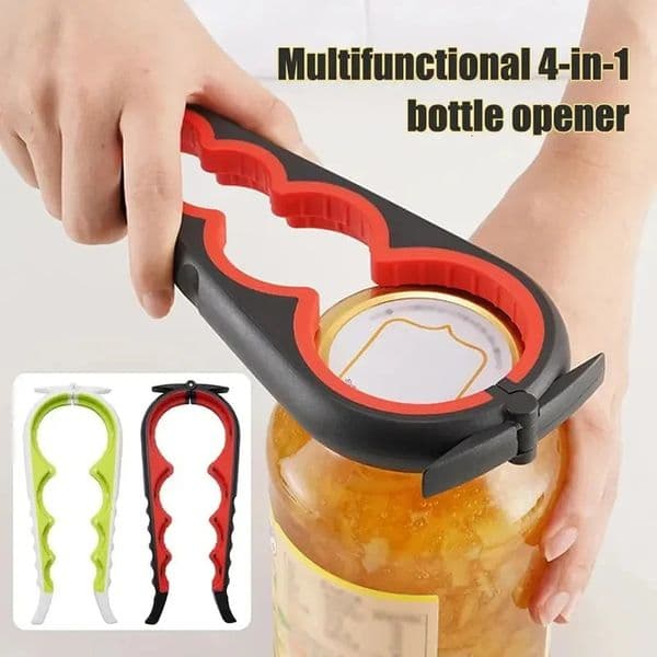Can Opener Multi Functional Four In One Beverage Bottle Opener Cap Twister Four Position Can Opener Anti Slip Cap Twister 260427