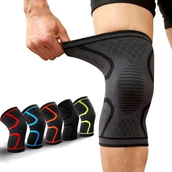 1Pc Elastic Breathable Compression Knee Sleeve Knee Support Brace for Basketball Running Cycling Z260428
