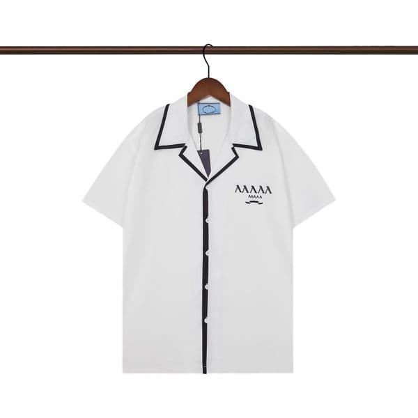 Designer men's fashionable letter printed shirt, casual button up long sleeved shirt, party shirt suitable for beach designers, casual shirt